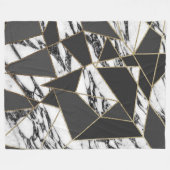 Schicker moderner Goldmarmor und schwarzes Fleecedecke (Vorderseite (Horizontal))