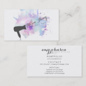 schicker, moderner, trockener Bar-Haarstylist-Grun Visitenkarte (Vorne/Hinten)