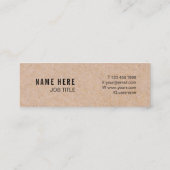 Schicker modischer mini visitenkarte (Rückseite)