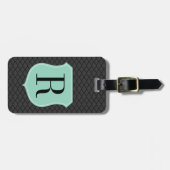 Schicker Monogrammreise-Gepäckanhänger für Männer Gepäckanhänger (Vorderseite horizontal)