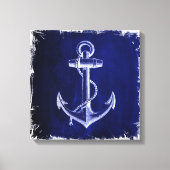 schicker nautischer Anker der Strandschifffahrt Leinwanddruck (Vorderseite)