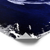 schicker nautischer Anker der Strandschifffahrt Poster (Ecke)