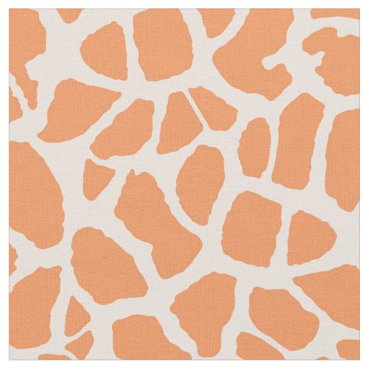Schicker orange Giraffen-Druck-Girly Tiermuster Stoff (Nahaufnahme)