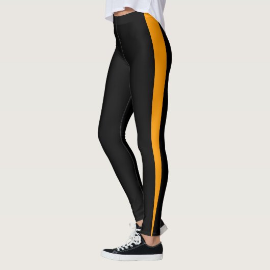Schicker orange Streifen-Entwurf Leggings (Links)