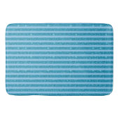Schicker Ozeanblauer Glitter-Stil horizontale Stre Badematte (Vorderseite)