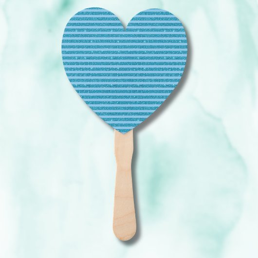 Schicker Ozeanblauer Glitter-Stil horizontale Stre Fächer
