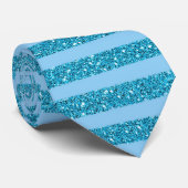Schicker Ozeanblauer Glitter-Stil horizontale Stre Krawatte (Gerollt)
