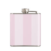 Schicker Pariser rosa Streifen-Schwarz-Eiffelturm Flachmann (Rückseite)