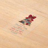 Schicker Patchwork-Tannenbaum-Bogen-Weihnachtsfeie Acryleinladungen (Ablage )