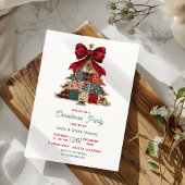 schicker Patchwork-Tannenbaum-Bogen Weihnachtsfeie Einladung