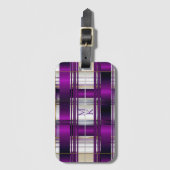 Schicker personalisierter Gepäckanhänger mit viole (Vorderseite Vertikal)