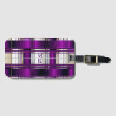Schicker personalisierter Gepäckanhänger mit viole (Vorderseite (Horizontal))