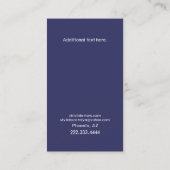 Schicker Pfau versieht Visitenkarte mit Federn (Rückseite)