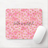 Schicker rosa Aquarell-GoldConfetti Mousepad (Mit Mouse)