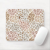 Schicker Rosa Elfenbein Leopard   Mousepad (Mit Mouse)