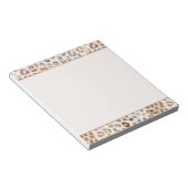 Schicker Rosa Elfenbein Leopard   Notizblock (angewinkelt)