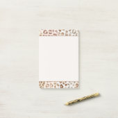 Schicker Rosa Elfenbein Leopard   Post-it Klebezettel (Auf Schreibtisch)