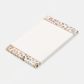 Schicker Rosa Elfenbein Leopard   Post-it Klebezettel (angewinkelt)