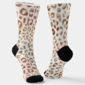 Schicker Rosa Elfenbein Leopard Socken (Gewinkelt)