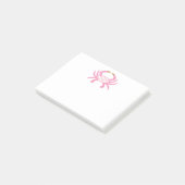Schicker Rosa Krebs | Küsten-Notizzettel Post-it Klebezettel (angewinkelt)