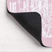 Schicker rosa Kronleuchter Mousepad (Ecke)