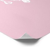 Schicker rosa Kronleuchter Poster (Ecke)