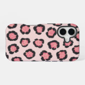 Schicker rosa Leopardenprint iPhone 16 Hülle (Rückseite (Horizontal))