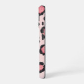 Schicker rosa Leopardenprint iPhone 16 Hülle (Linke Seite)