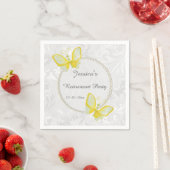 Schicker Schmetterlings-Damast-Ruhestand Serviette (Beispiel)