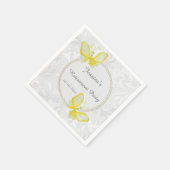 Schicker Schmetterlings-Damast-Ruhestand Serviette (Ecke)