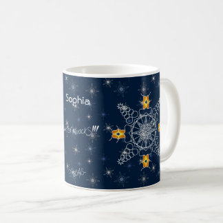 Schicker Schneeflocken-Kuss Winter muackS!!!-Bearb Kaffeetasse
