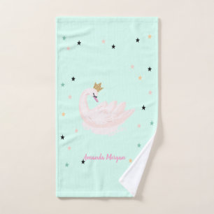 Schicker Schwan, Sterne, Prinzessin Badhandtuch Set