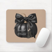 Schicker schwarzer Kürbis Mousepad (Mit Mouse)