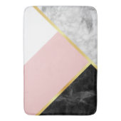 Schicker schwarzer rosa Farbmarmorierungblock und Badematte (Vorderseite Vertikal)