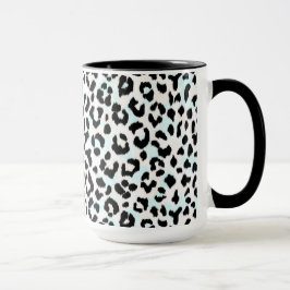 Schicker Schwarzweiss-Geparddruck Tasse
