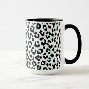 Schicker Schwarzweiss-Geparddruck Tasse