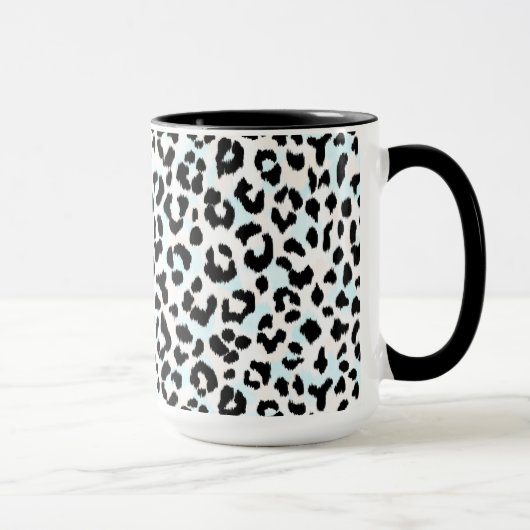 Schicker Schwarzweiss-Geparddruck Tasse (Rechts)