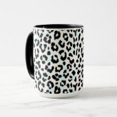 Schicker Schwarzweiss-Geparddruck Tasse (Vorderseite Links)