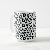 Schicker Schwarzweiss-Geparddruck Tasse (Vorderseite Links)