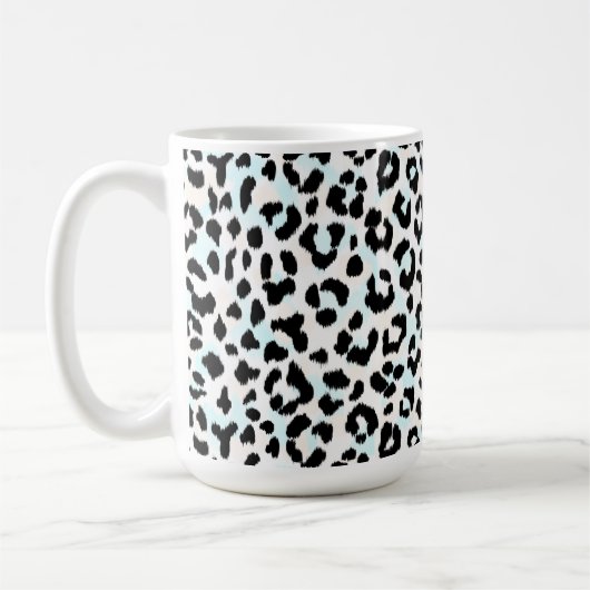 Schicker Schwarzweiss-Geparddruck Tasse (Links)