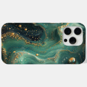 Schicker Smaragdgrüner Malachit Gold Glitter Desig Case-Mate iPhone Hülle (Rückseite (Horizontal))