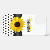 Schicker Sonnenblumen-Polka-Dot Case-Mate iPhone Hülle (Rückseite (Horizontal))