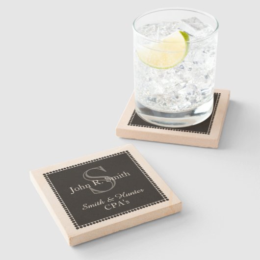 SCHICKER STEIN COASTER_PERSONAL/BUSINESS_CPA STEINUNTERSETZER (Seitenansicht)