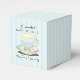 Schicker Teacup im blauen Geschenkschachtel