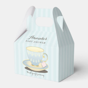 Schicker Teacup im blauen Geschenkschachtel
