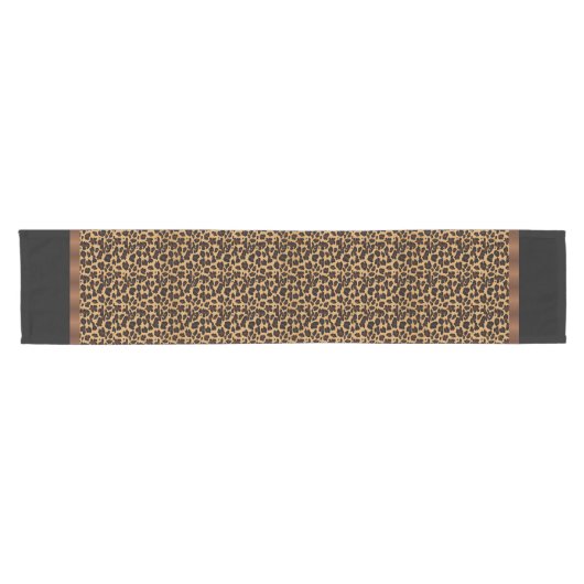 Schicker Tierleopard-Druck Kurzer Tischläufer (Horizontal)