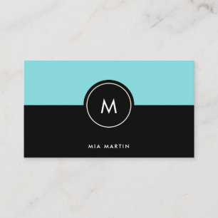Schicker Türkis und schwärzen Visitenkarte