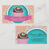 Schicker und eleganter Kuchen beißt Visitenkarten Visitenkarte (Vorne/Hinten)