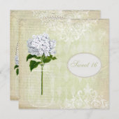 Schicker Weckglas-u. Hydrangea-Bonbon 16 Einladung (Vorne/Hinten)