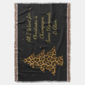 Schicker Weihnachts-Leoparden-Baum-Design Decke (Vorderseite Vertikal)